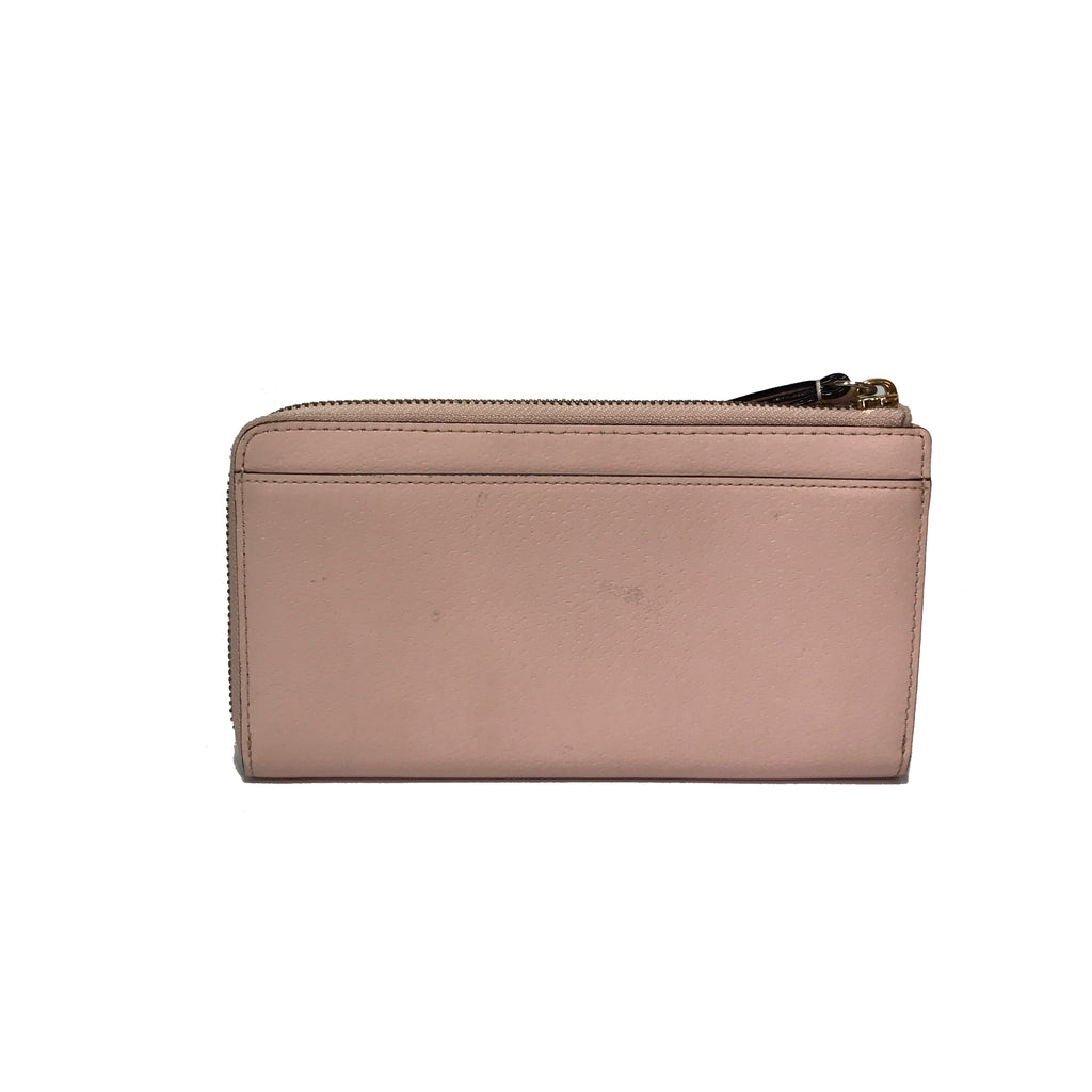 Kate Spade Powder Pink Leather Wristlet | Gently Used |