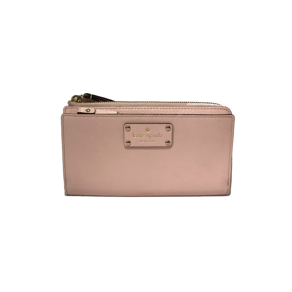 Kate Spade Powder Pink Leather Wristlet | Gently Used | | Secret Stash