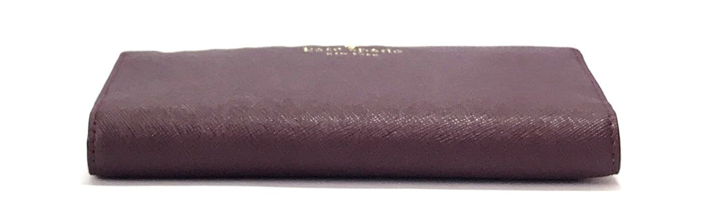 Kate Spade 'Cameron Street Stacy' Deep Plum Leather Wallet | Brand New |
