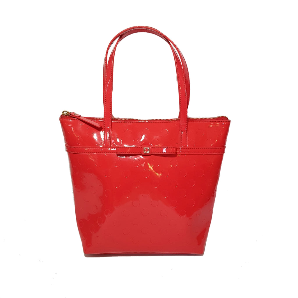 Kate Spade Red Coated Canvas Shopper Bag | Pre Loved |