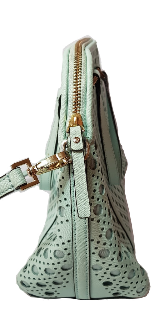 Kate Spade Mint Green Laser Cut Leather Bag | Gently Used |