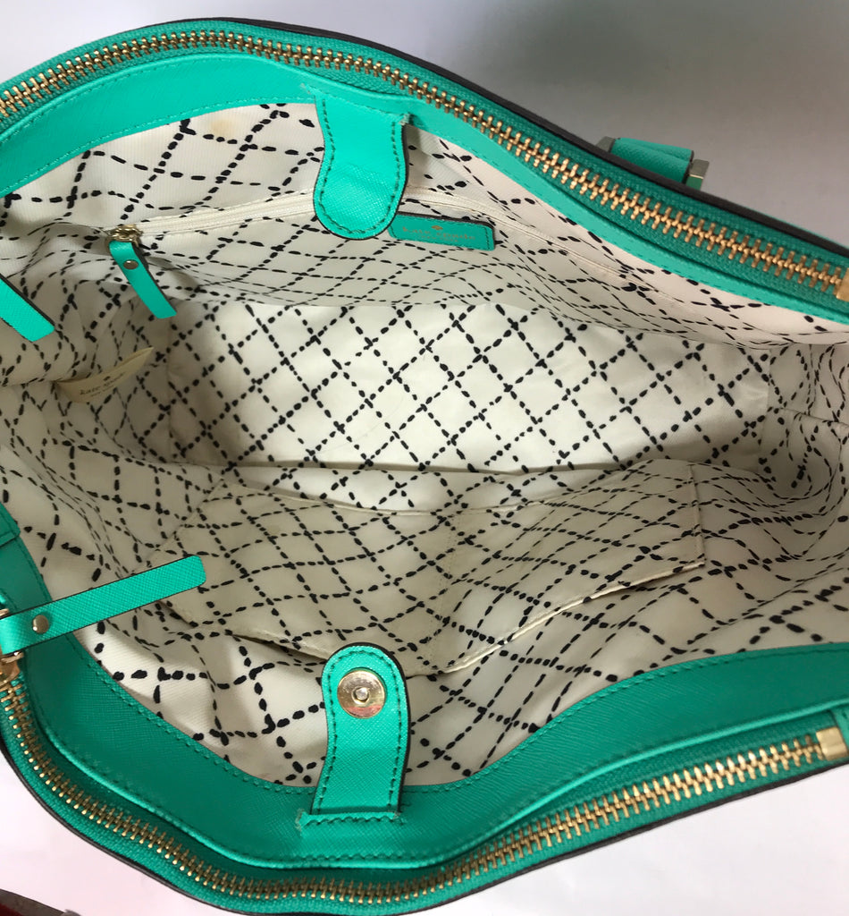 Kate Spade Teal Textured Leather Shoulder Bag | Gently Used |