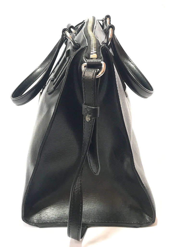 LAUREN Ralph Lauren Black Leather Tote | Gently Used |