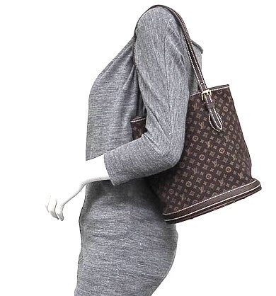 Louis Vuitton Ebene Monogram Mini Lin Bucket PM Bag | Pre Loved |
