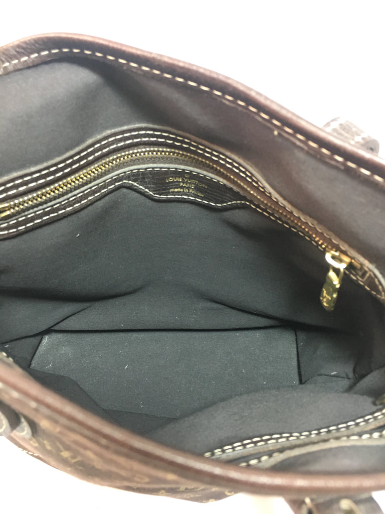 Louis Vuitton Ebene Monogram Mini Lin Bucket PM Bag | Pre Loved |