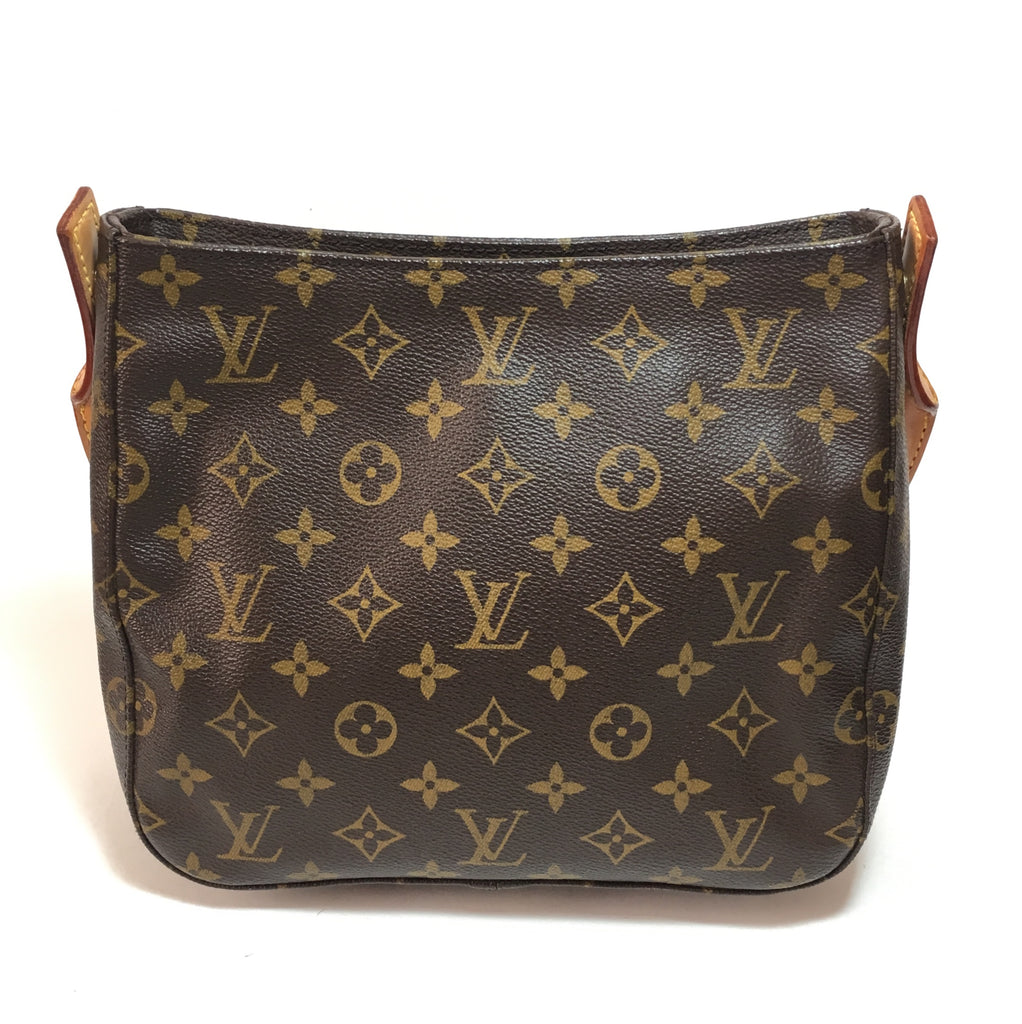 Louis Vuitton Brown Monogram Canvas Leather Looping MM Shoulder Bag | Like New |
