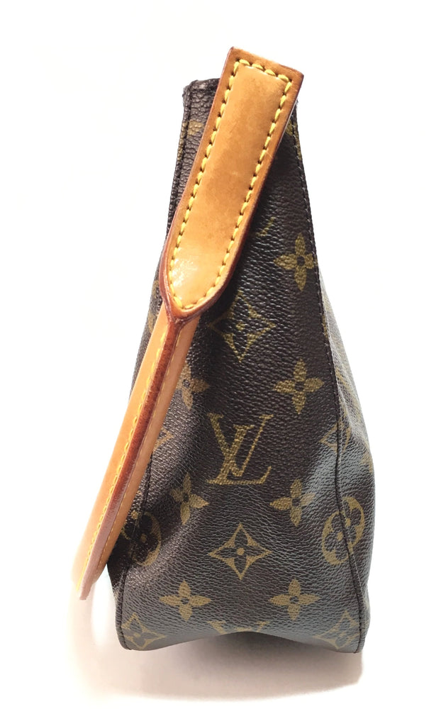 Louis Vuitton Brown Monogram Canvas Leather Looping MM Shoulder Bag | Like New |