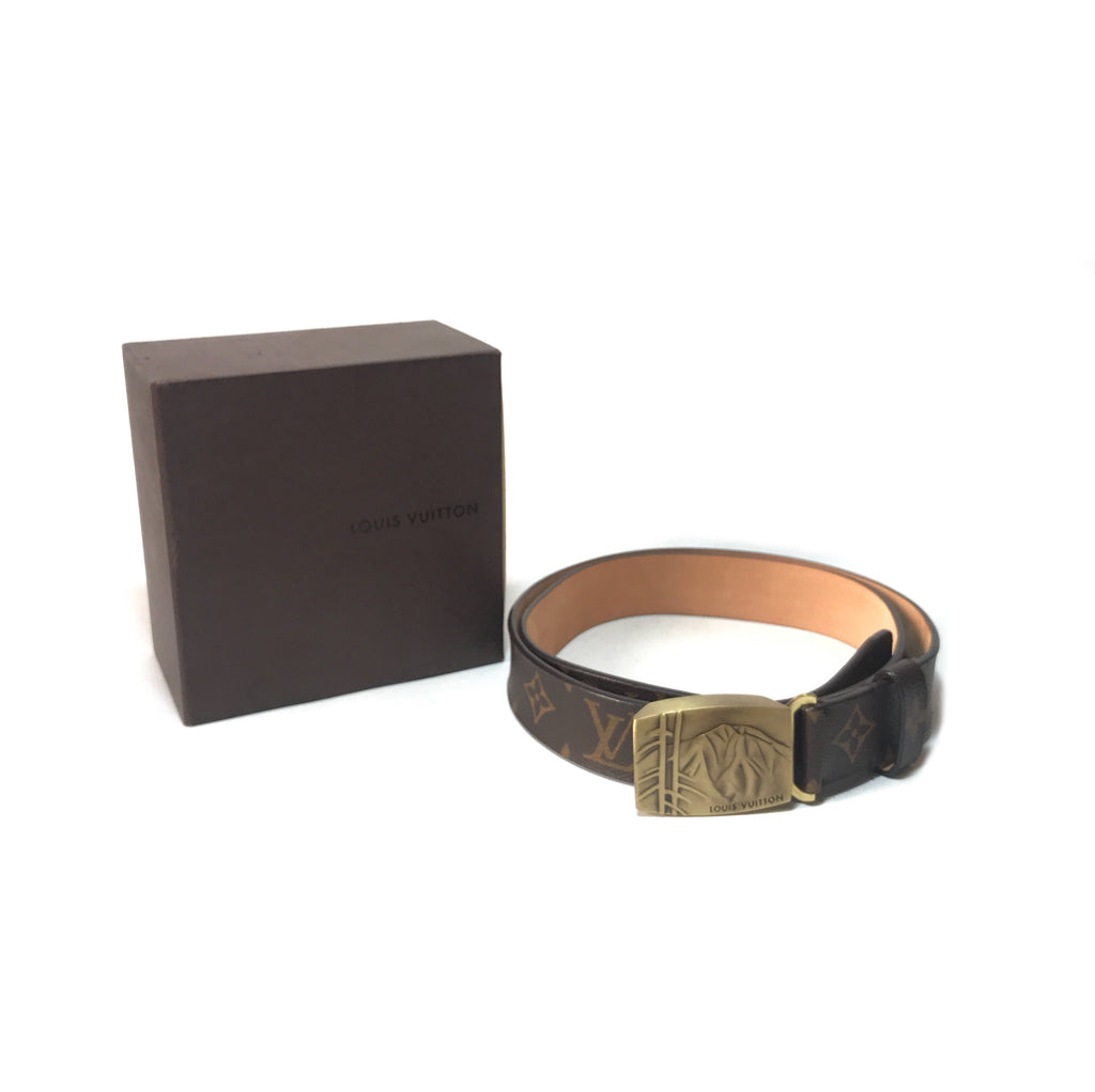 Louis Vuitton Men's Monogram Canvas Leather Belt | Like New |