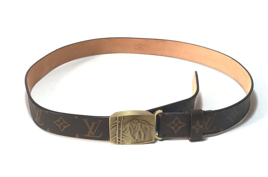 Louis Vuitton Men's Monogram Canvas Leather Belt | Like New |