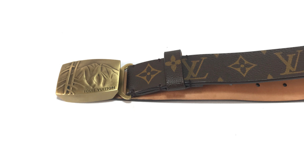Louis Vuitton Men's Monogram Canvas Leather Belt | Like New |