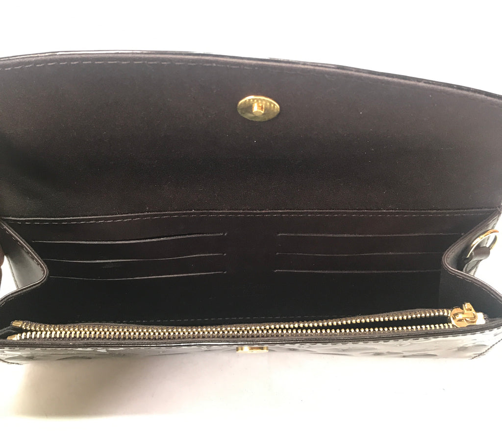 Louis Vuitton Oxblood Monogram Vernis 'Sunset Boulevard' Clutch | Gently Used |
