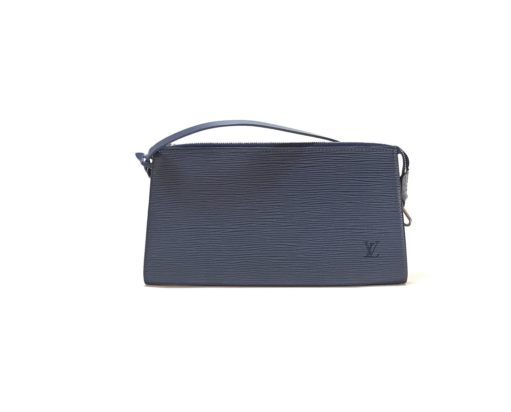 Louis Vuitton Navy Epi Leather Pochette | Gently Used |