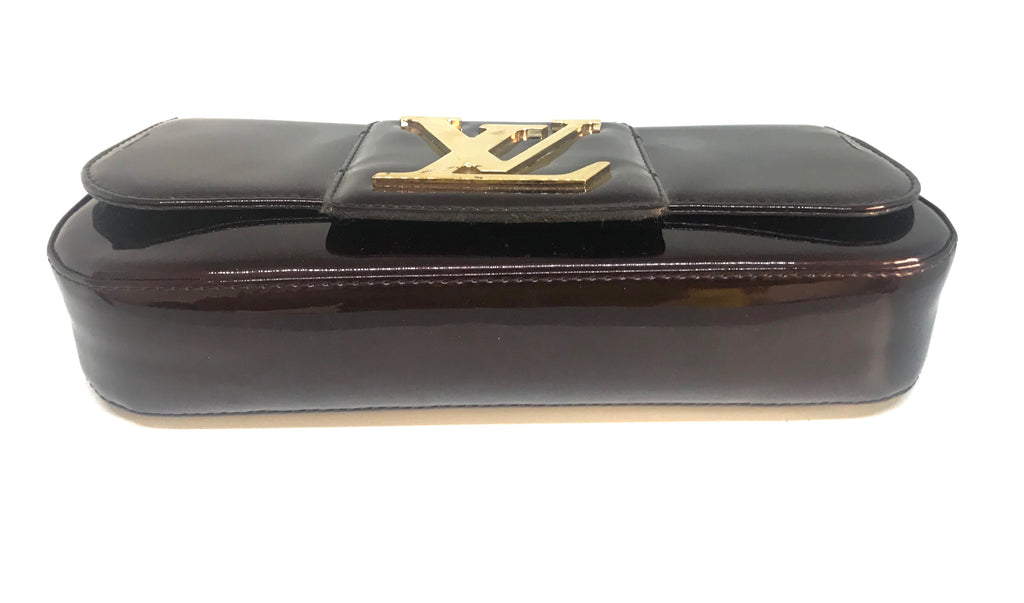 Louis Vuitton Oxblood Patent Leather Sobe Clutch | Pre Loved |