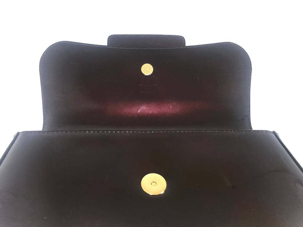 Louis Vuitton Oxblood Patent Leather Sobe Clutch | Pre Loved |
