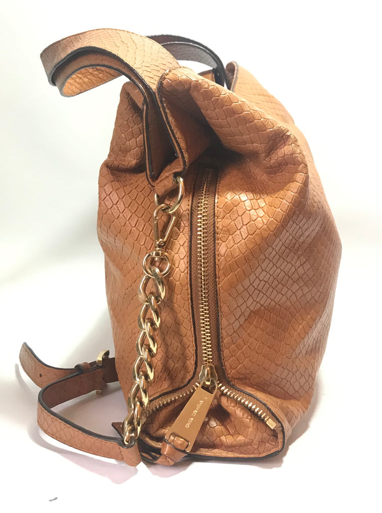 Michael Kors Tan Textured Leather Hobo Bag | Gently Used |
