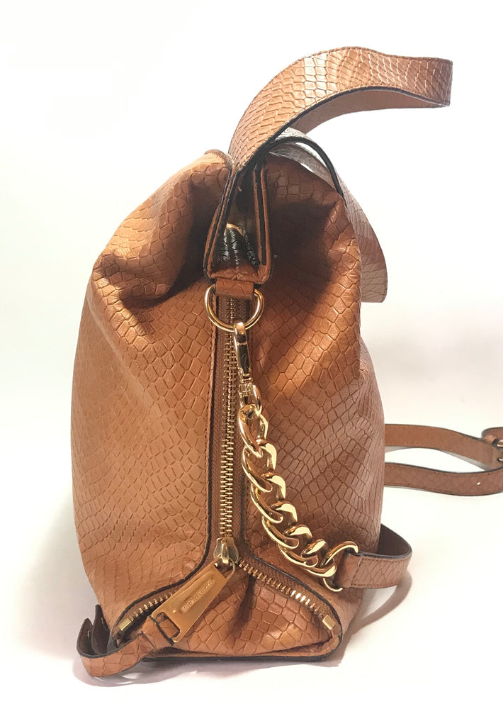 Michael Kors Tan Textured Leather Hobo Bag | Gently Used |
