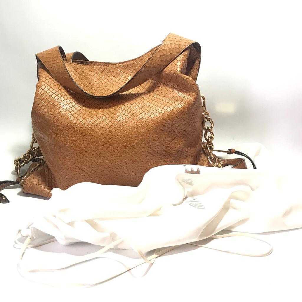 Michael Kors Tan Textured Leather Hobo Bag | Gently Used |
