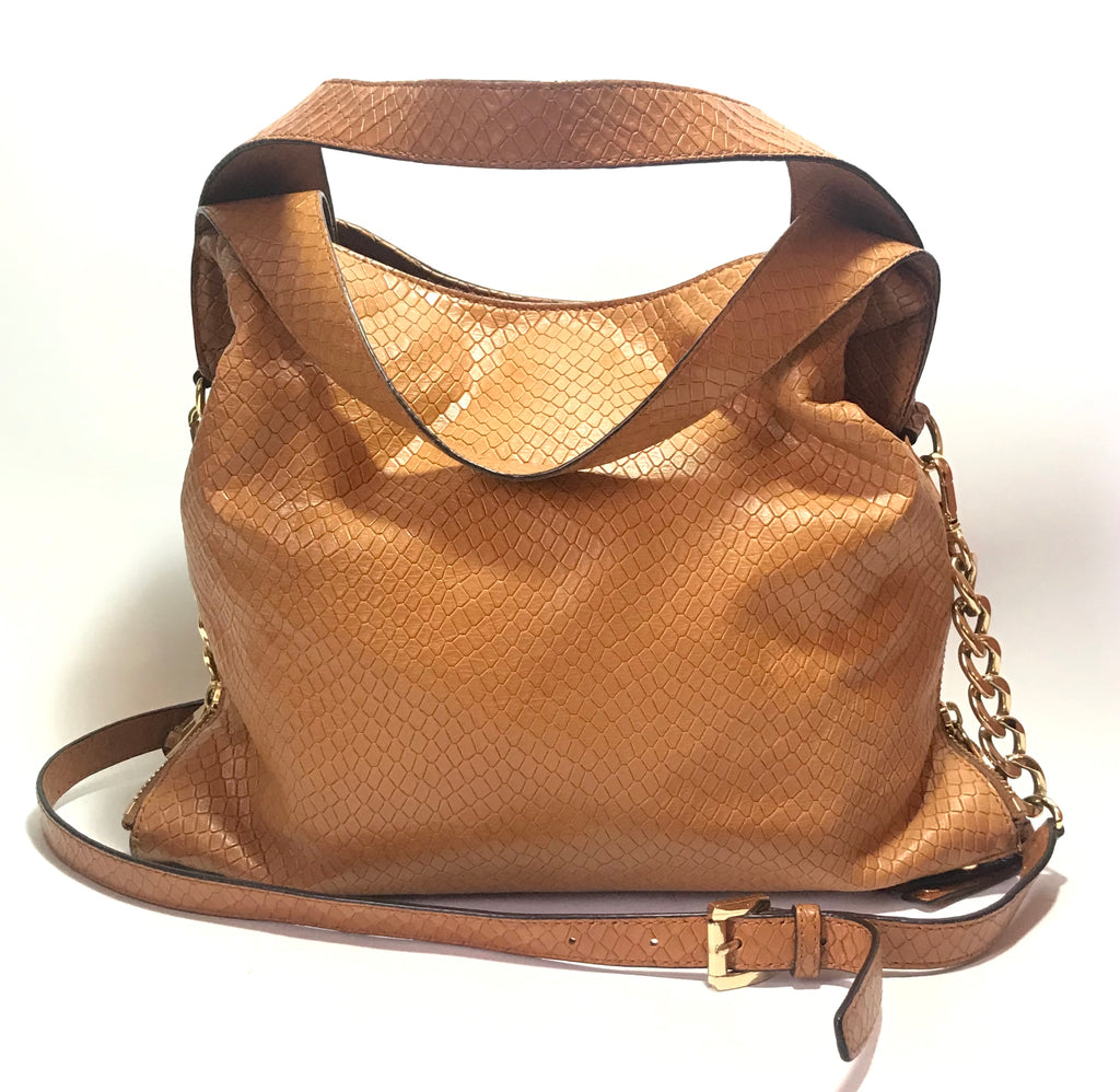 Michael Kors Tan Textured Leather Hobo Bag | Gently Used |