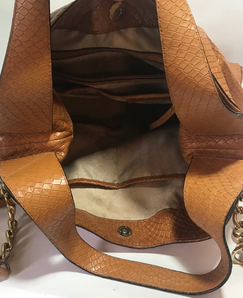 Michael Kors Tan Textured Leather Hobo Bag | Gently Used |