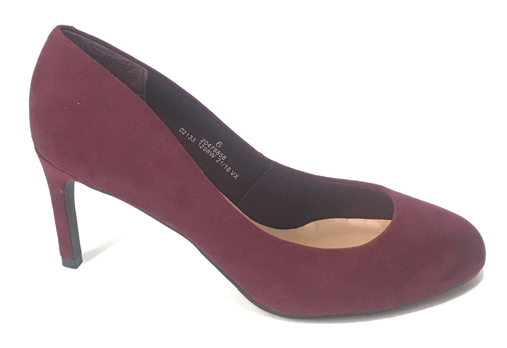 Marks & Spencer M&S Collection Maroon Suede Pumps | Brand New |