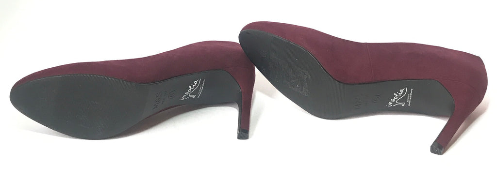 Marks & Spencer M&S Collection Maroon Suede Pumps | Brand New |