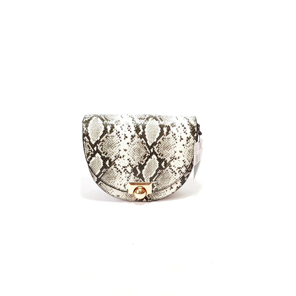 Mango Grey & White Snakeskin Printed Cross Body Bag | Brand New |