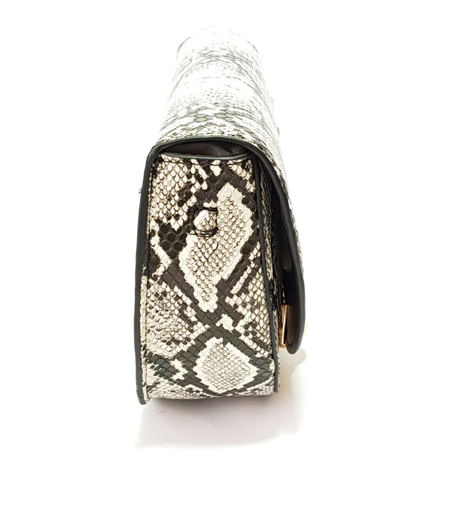 Mango Grey & White Snakeskin Printed Cross Body Bag | Brand New |