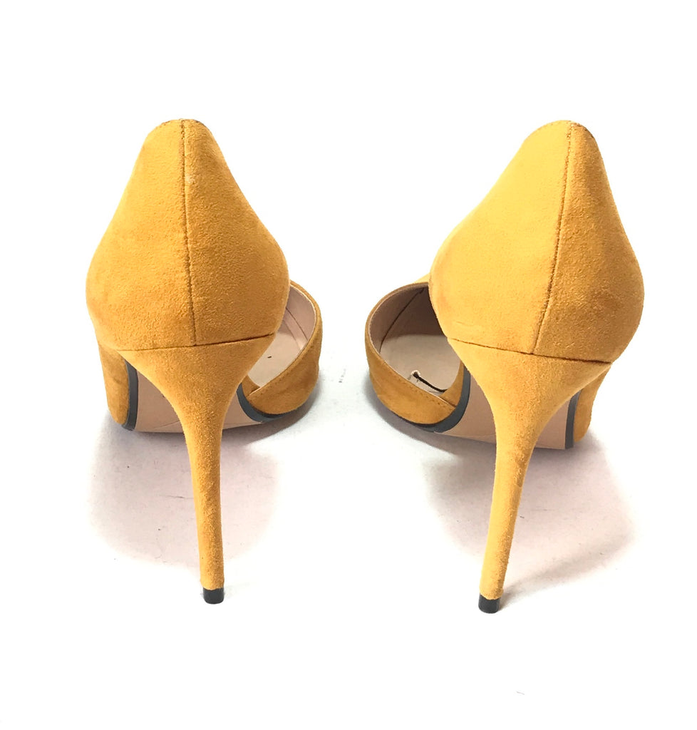 MANGO Mustard Yellow Suede Pumps | Gently Used |