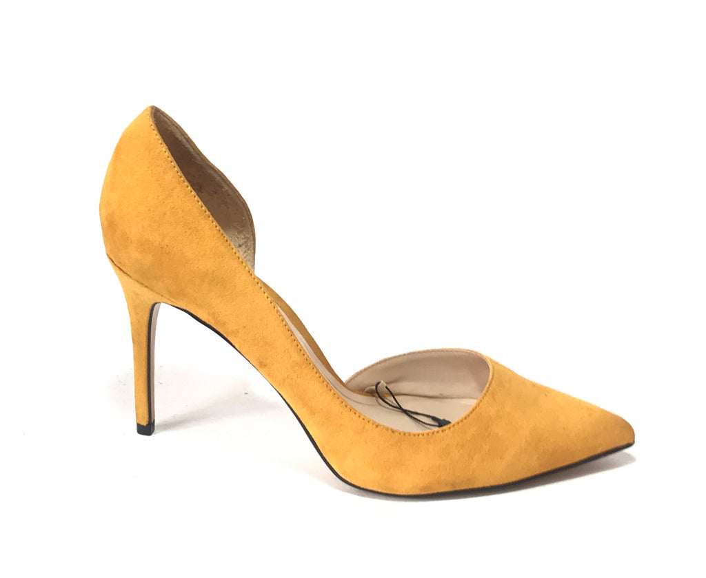 MANGO Mustard Yellow Suede Pumps | Gently Used |