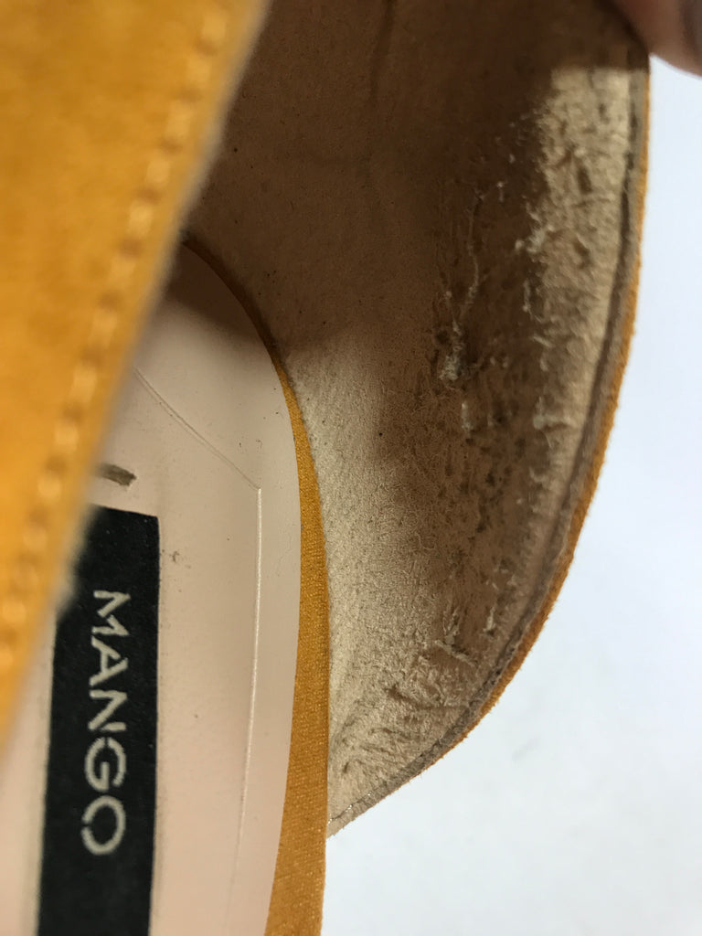 MANGO Mustard Yellow Suede Pumps | Gently Used |