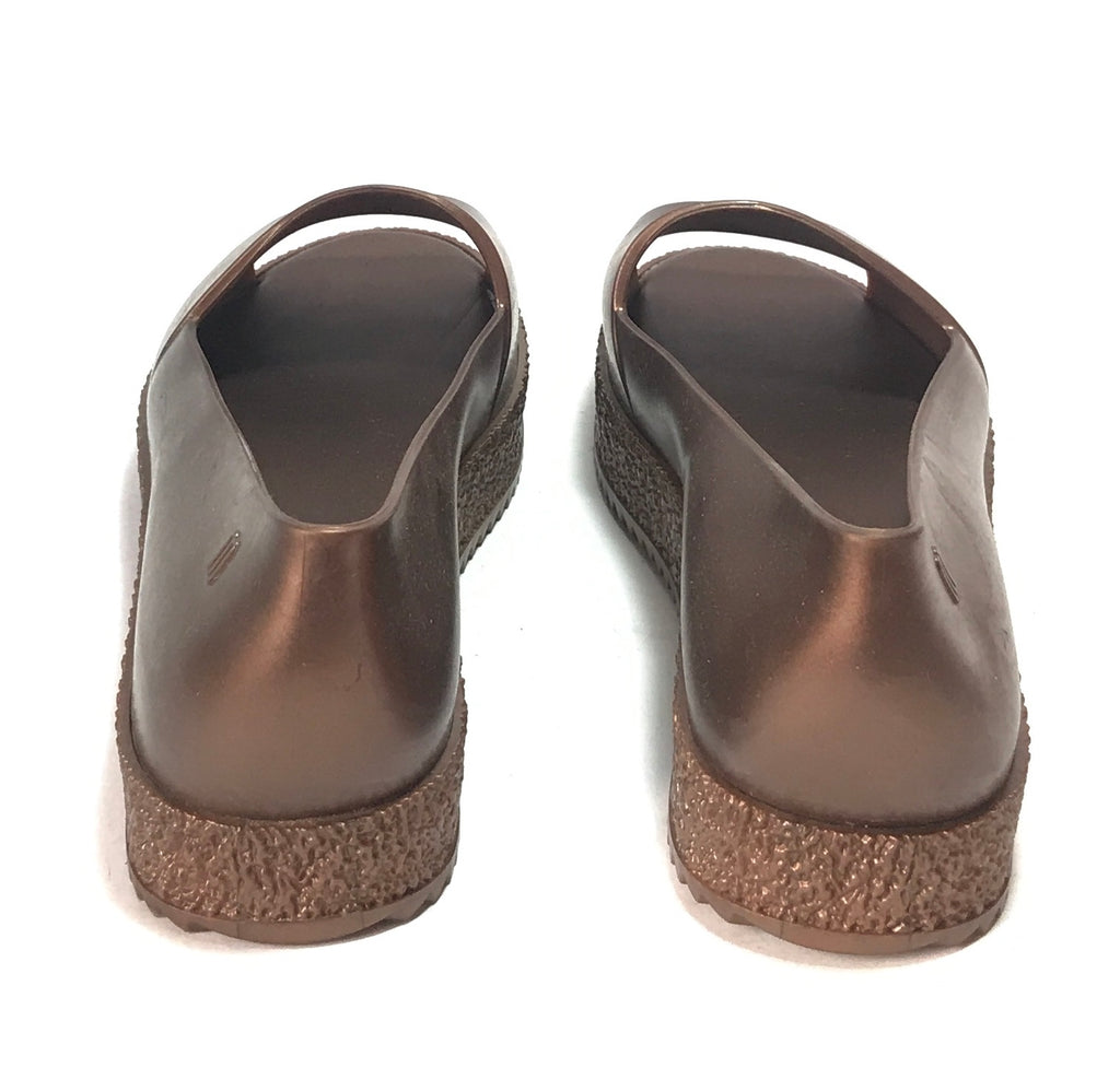 Melissa PUZZLE Bronze Peep Toe Walking Shoes | Like New |