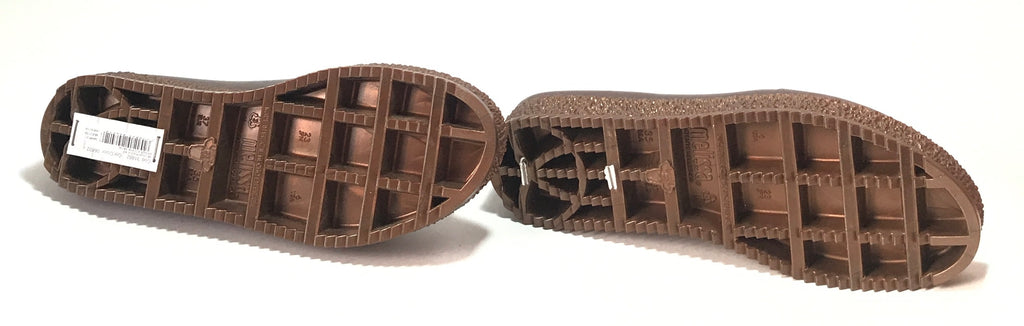 Melissa PUZZLE Bronze Peep Toe Walking Shoes | Like New |