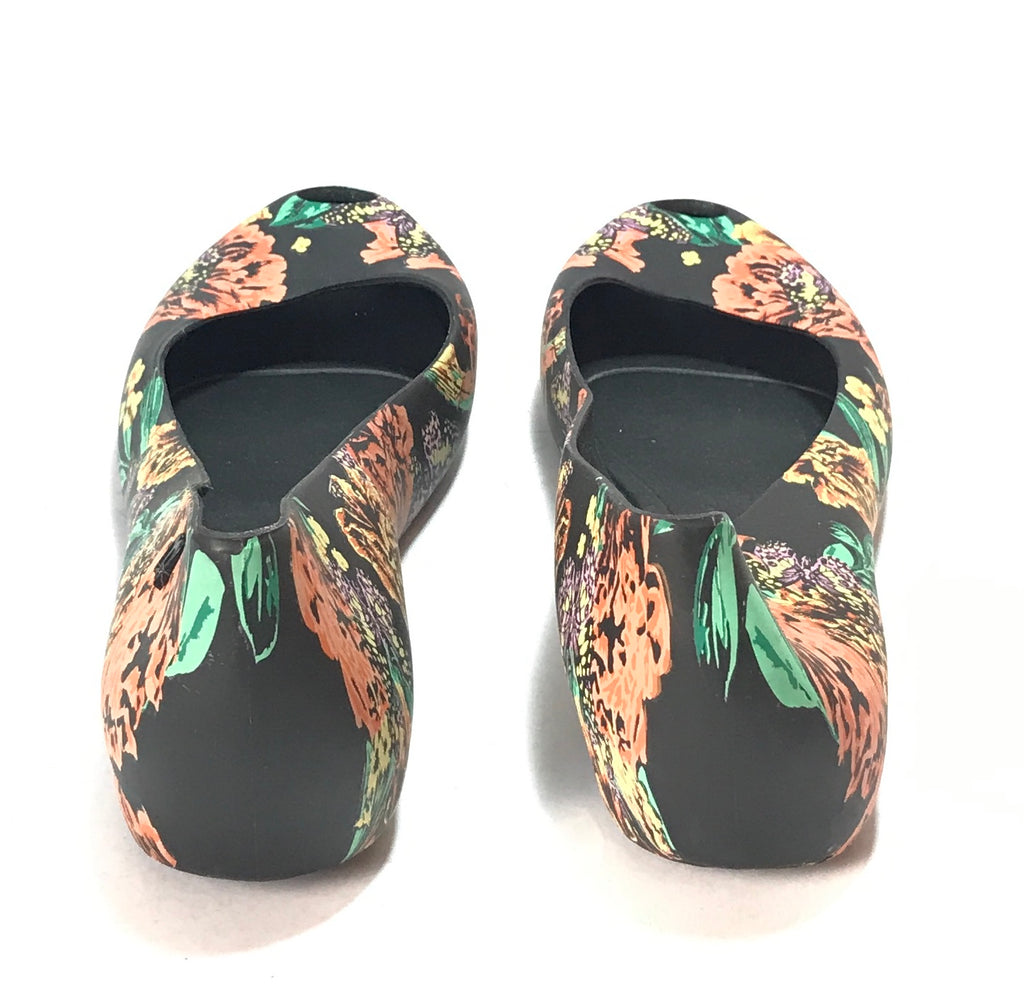 Melissa 'Ultragirl Preto' Printed Floral Ballet Flats | Like New |