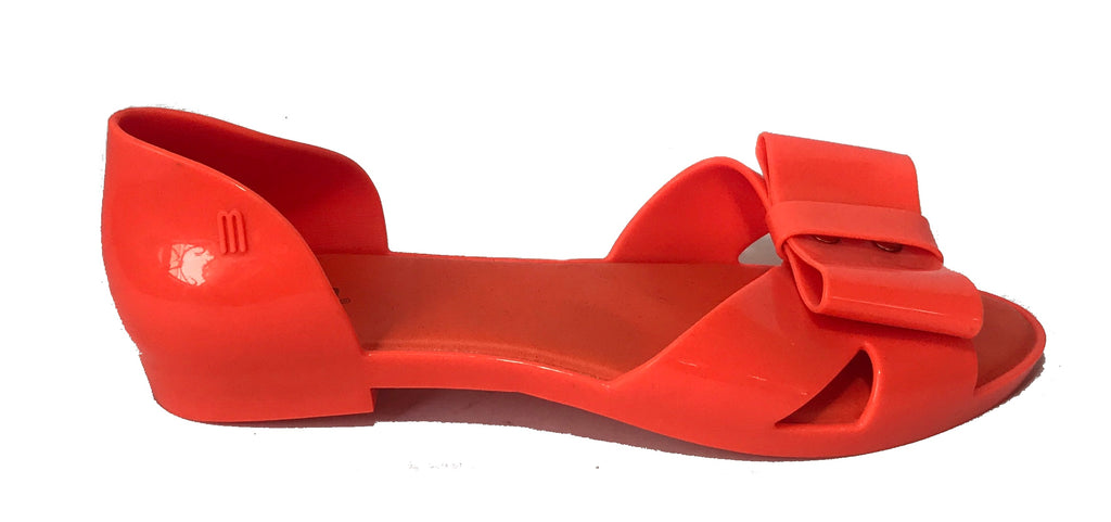 Melissa 'Seduction Ad' Orange Bow Flats | Like New |