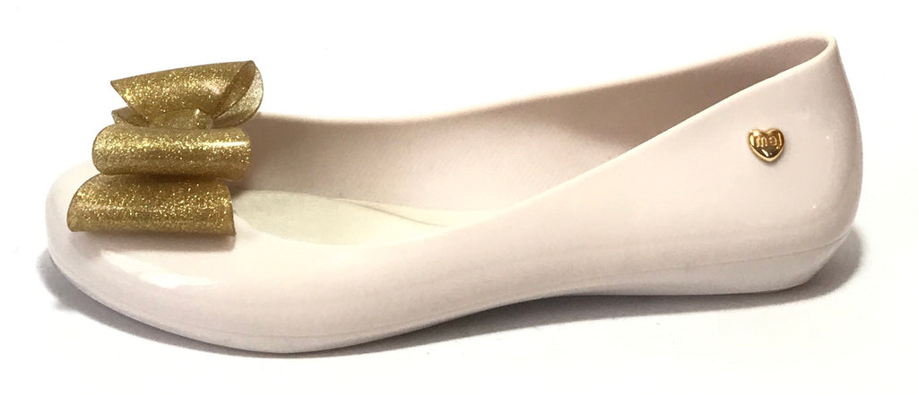 Melissa Pearl & Gold Bow Ballet Flats  | Gently Used |