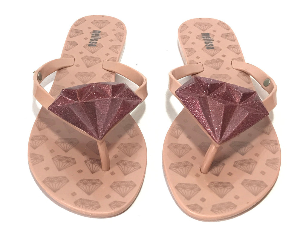 Melissa Pink Diamond Thong Sandals | Gently Used |