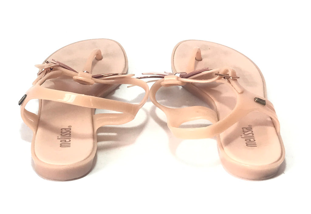 Melissa Nude Pink Butterfly Thong Sandals | Pre Loved |