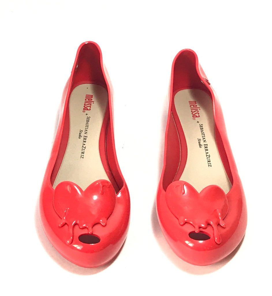 Melissa x Sebastian Errazuriz Heart Ballet Flats | Like New |