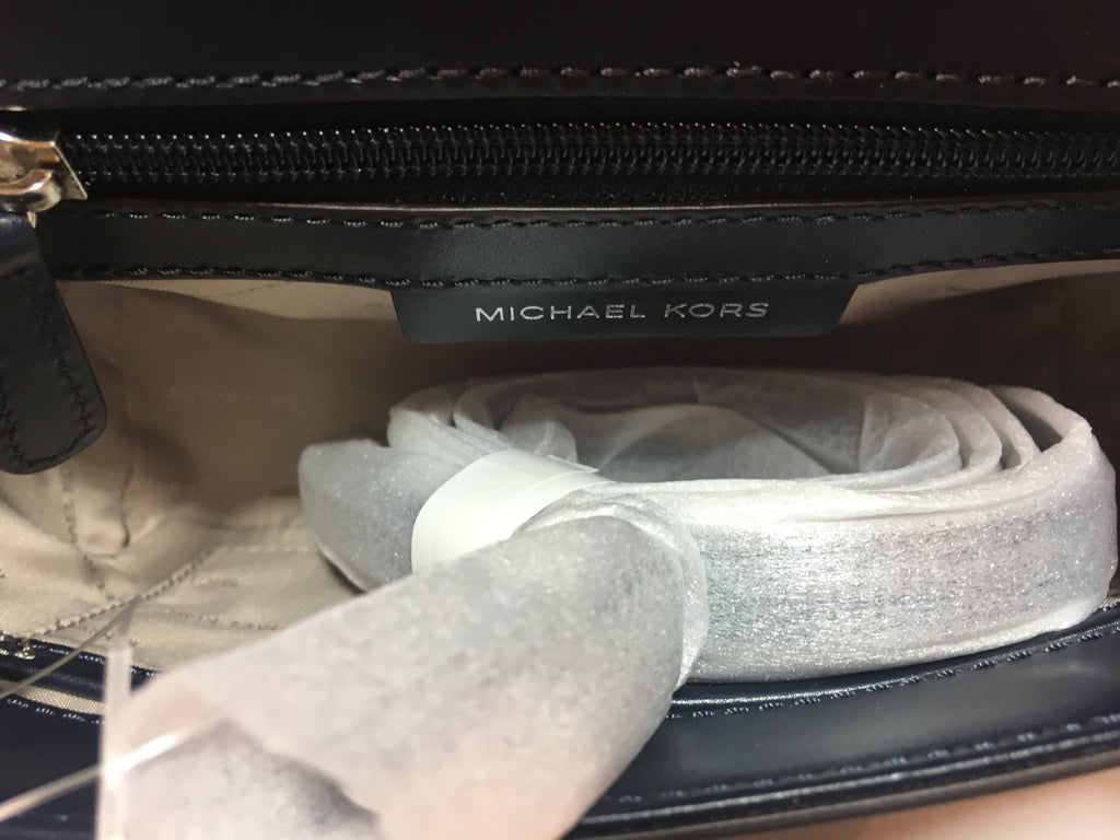 Michael Kors AVA XS Navy Leather Cross Body Bag, Brand New