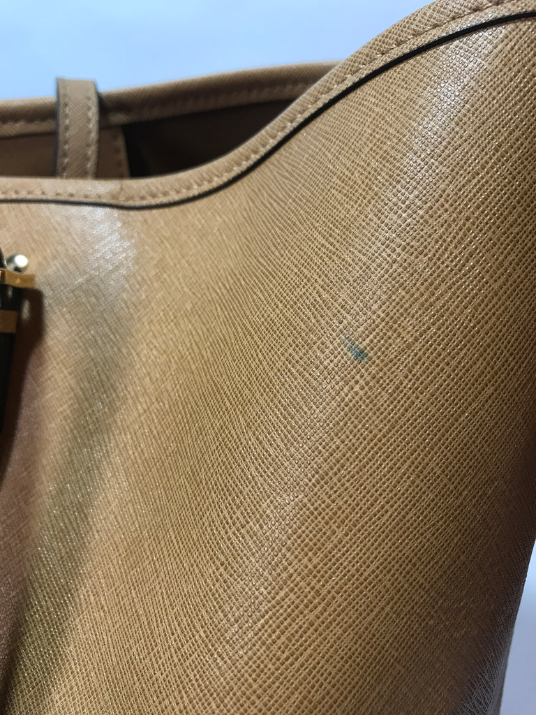 Michael Kors Jet Set Beige Saffiano Leather Tote | Gently Used |