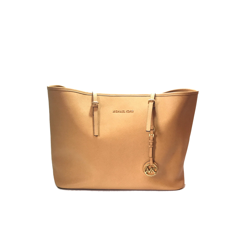Michael Kors Jet Set Beige Saffiano Leather Tote | Gently Used |