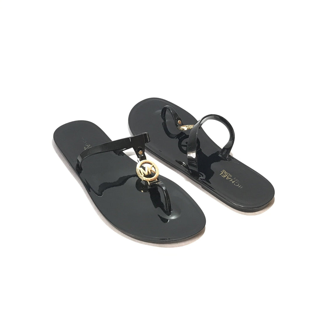 Michael Kors 'Sondra' Black Jelly Sandals | Gently Used |