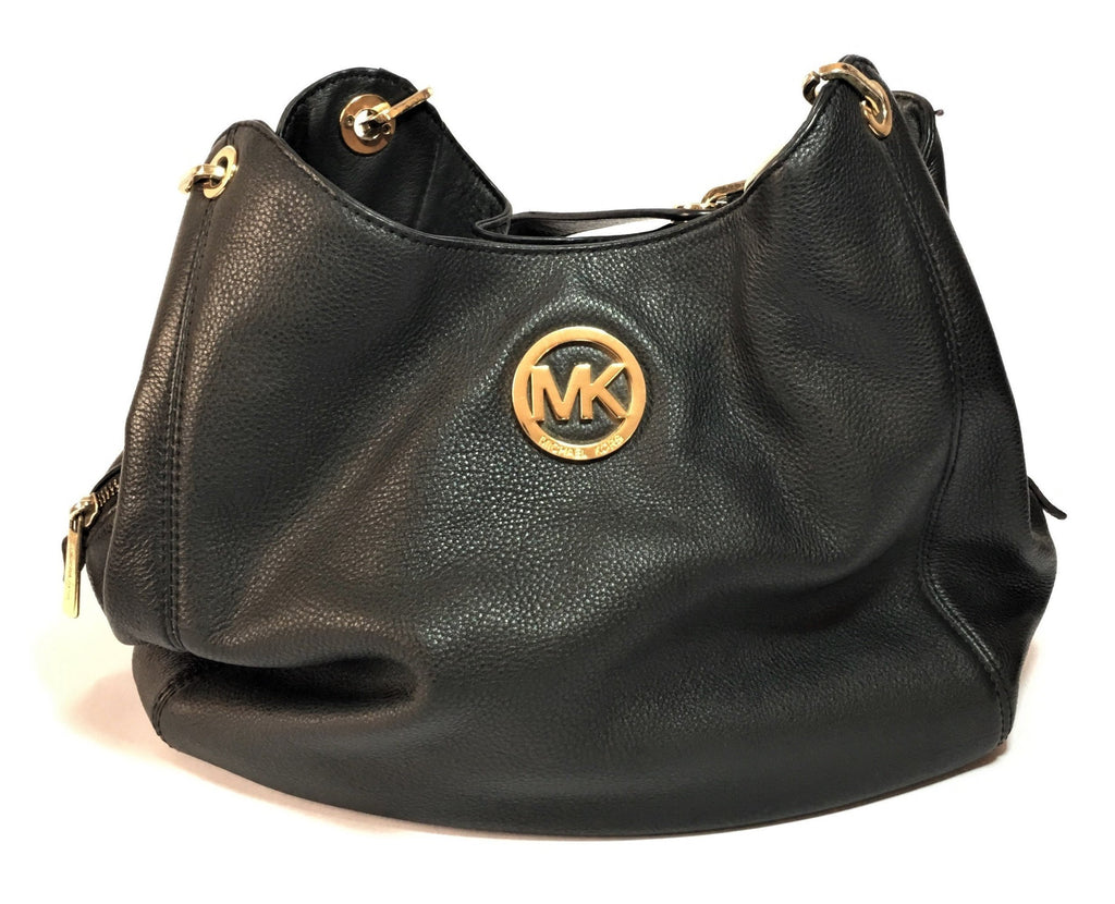 Michael Kors Black Pebbled Leather Hobo Bag | Pre Loved |
