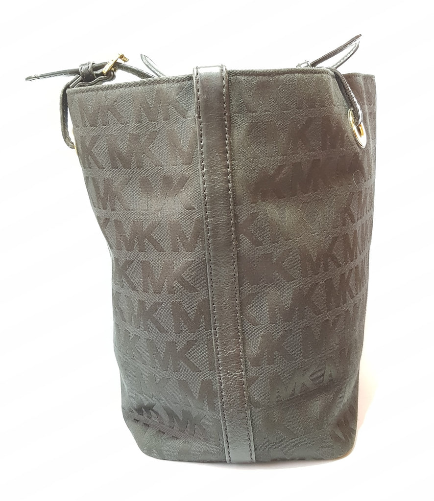 Michael Kors Black Monogram Jet Set Canvas Tote | Pre Loved |