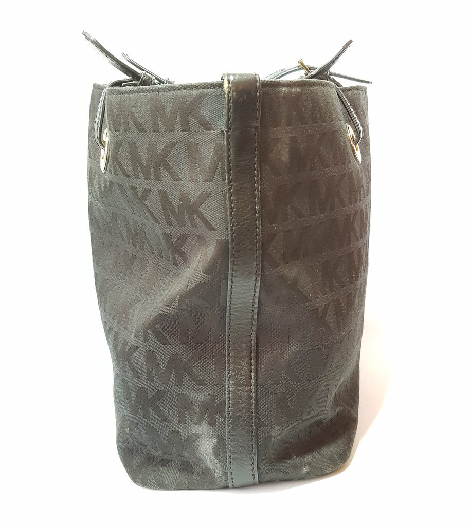 Michael Kors Black Monogram Jet Set Canvas Tote | Pre Loved |