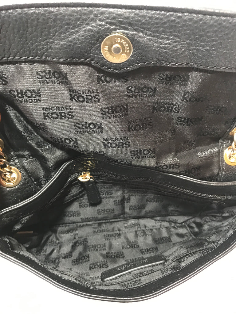 Michael Kors Black Pebbled Leather Small Shoulder Bag | Gently Used |