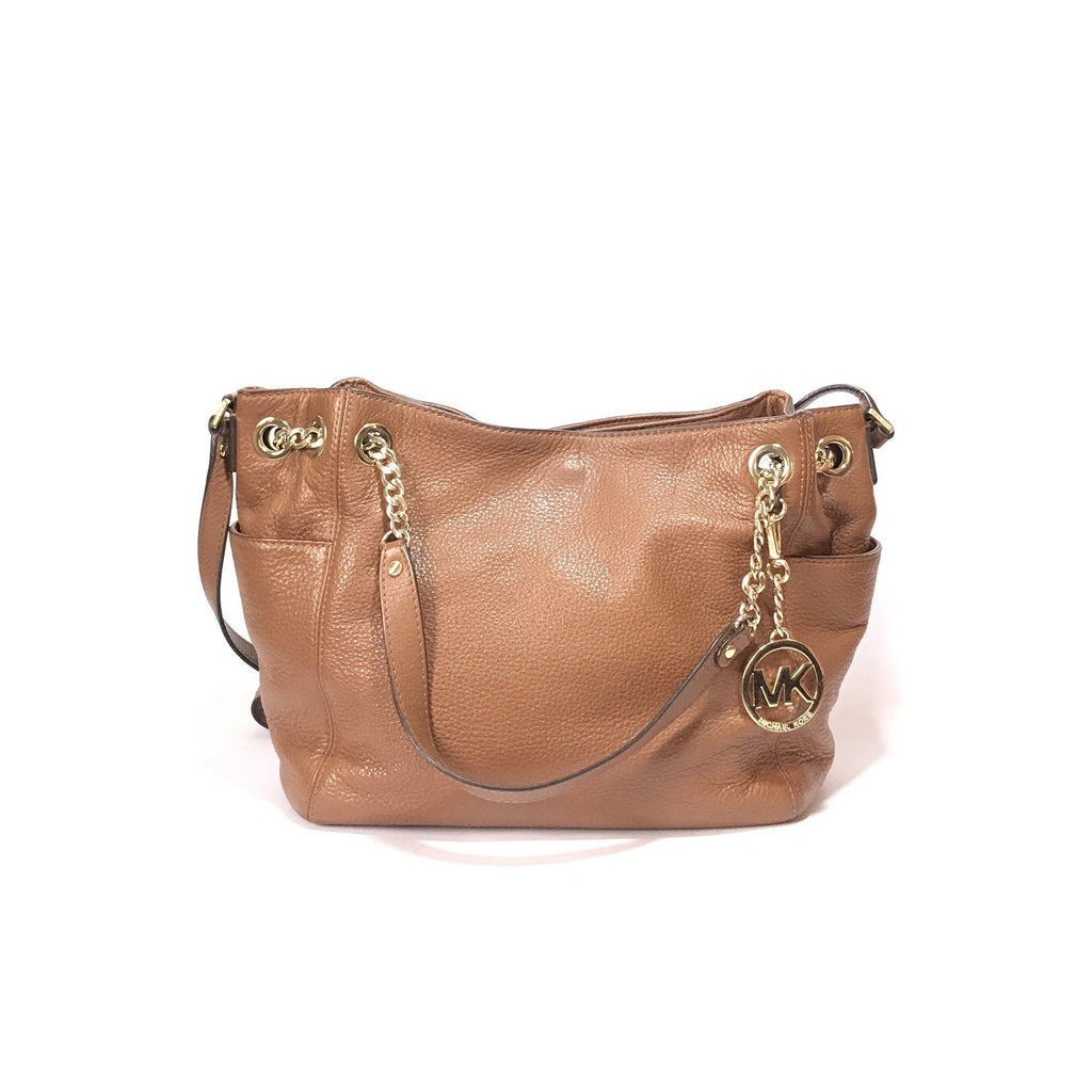 Michael Kors Tan Pebbled Leather Satchel | Gently Used |