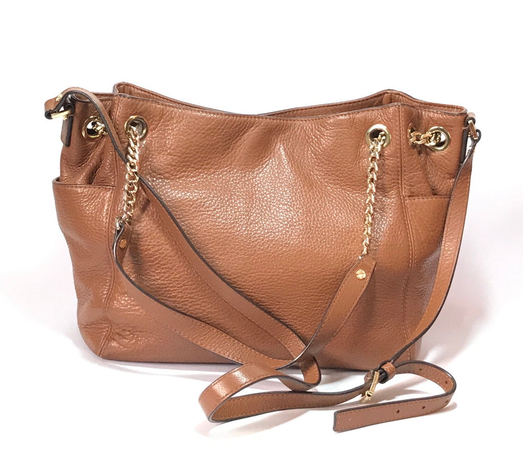 Michael Kors Tan Pebbled Leather Satchel | Gently Used |