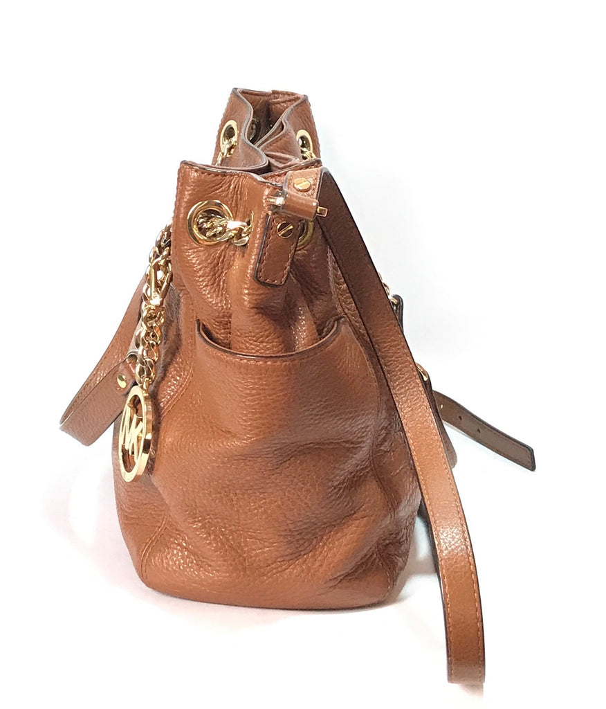 Michael Kors Tan Pebbled Leather Satchel | Gently Used |