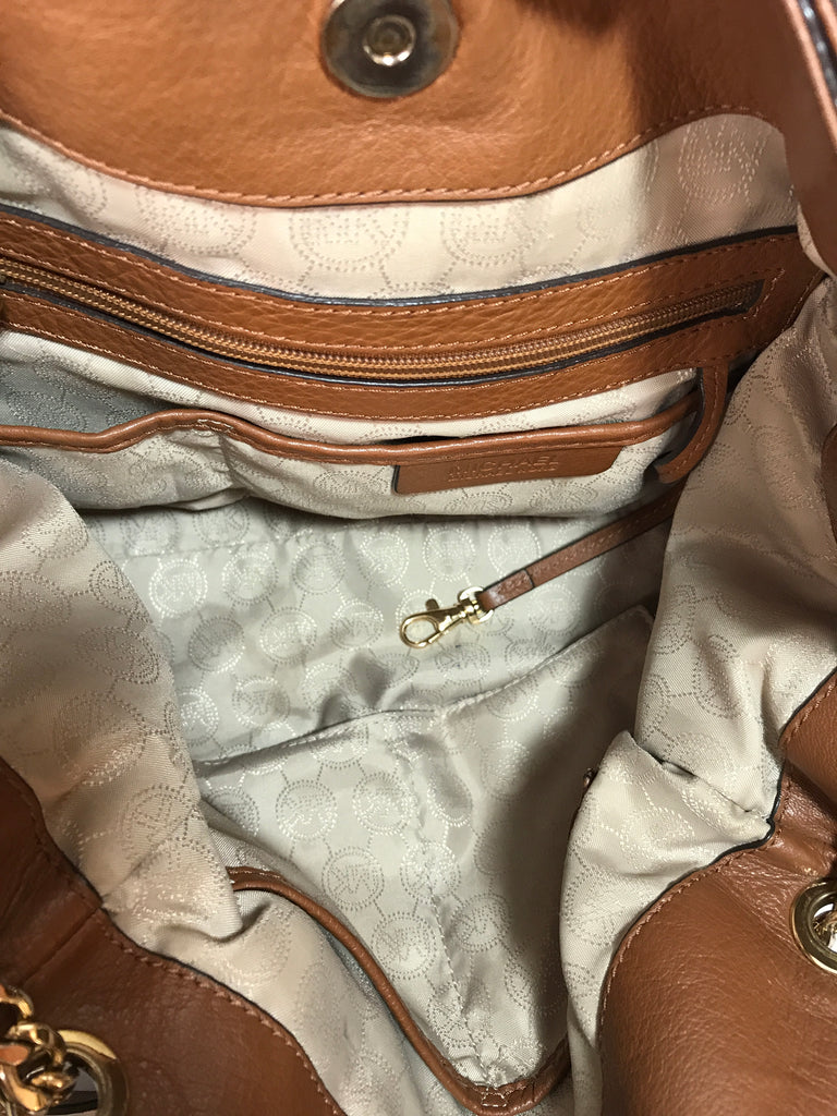 Michael Kors Tan Pebbled Leather Satchel | Gently Used |